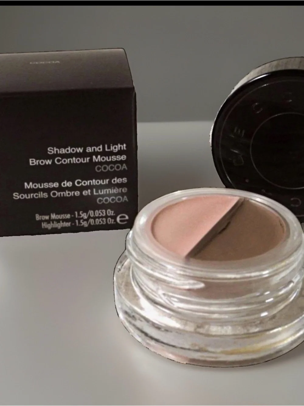 BECCA Shadow and Light Brow Contour Mousse Cocoa Eyebrow Definer 0.053 oz